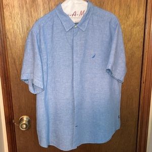 Nautica linen button up shirt